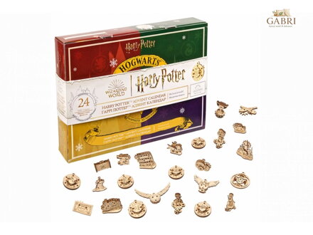 Ugears 3D dřevěné mechanické puzzle Harry Potter - Adventní kalendář