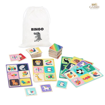 Vilac Dřevěné bingo duhová zvířata