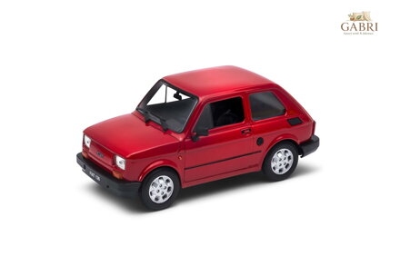 Welly Fiat 126p Maluch 1:21 metalická červená
