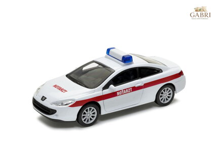 Welly Peugeot Coupe 407 NOTARZT 1:34 bílé