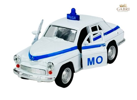 Welly Warszawa 224 POLICJA 1:34 bílá