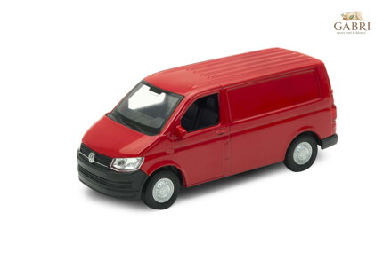 Welly Volkswagen Transporter T6 VAN 1:34 červená
