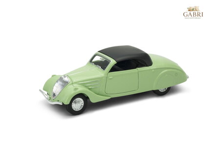 Welly 1938 Peugeot 402 model 1:34 zelený s černou střechou