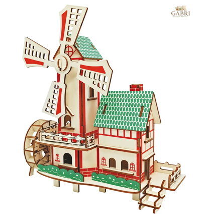 Woodcraft Dřevěné 3D puzzle Větrný mlýn