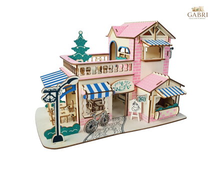 Woodcraft Dřevěné 3D puzzle Kavárna