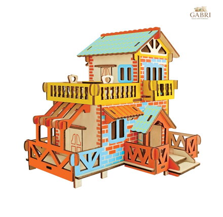 Woodcraft Dřevěné 3D puzzle Venkovská chata