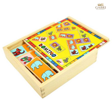 Bigjigs Toys Dřevěné domino se zvířátky