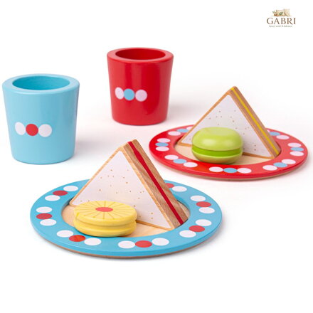 Bigjigs Toys Set svačinka s puntíky