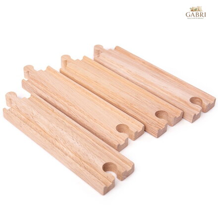 Bigjigs Rail Dlouhé rovné koleje 21 cm 4 ks