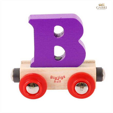 Bigjigs Rail Vagónek dřevěné vláčkodráhy - Písmeno B
