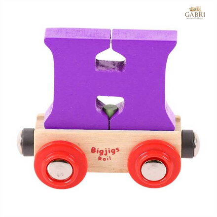 Bigjigs Rail Vagónek dřevěné vláčkodráhy - Písmeno H