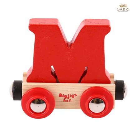 Bigjigs Rail Vagónek dřevěné vláčkodráhy - Písmeno M