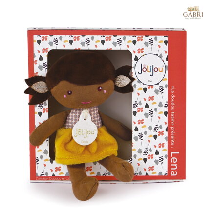 Doudou Jolijou Panenka Léna 16 cm žlutá
