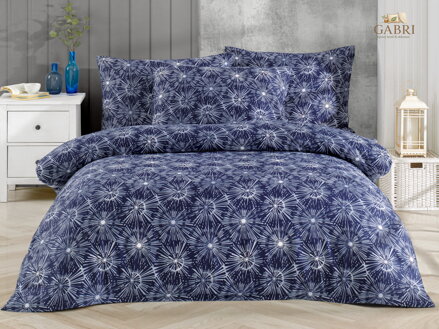 Francouzské povlečení Satén 240x220, 70x90cm Mirabel blue