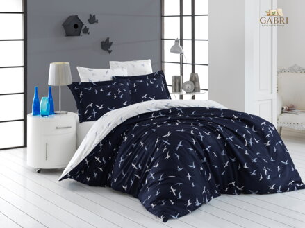 Francouzské povlečení Satén 240x220, 70x90cm Liberta blue