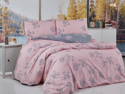 Povlečení bavlna 140x200, 70x90cm Liana pink