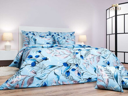 Povlečení krep Milaya modrá 200x200, 2x 70x90 cm