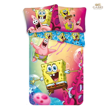Povlečení Sponge Bob blue 140x200, 70x90 cm