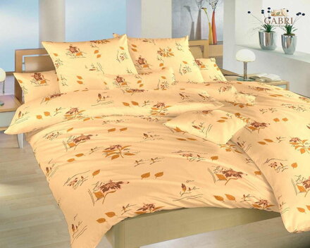 Povlečení krep Ibišek medový 200x200, 2x70x90 cm II.jakost