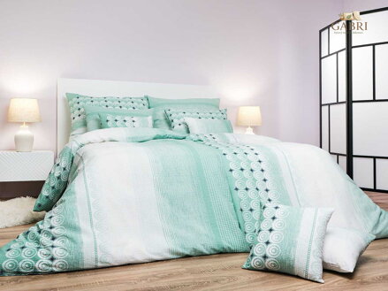 Povlečení krep Sahara mentol 220x200, 2x 70x90 cm II.jakost