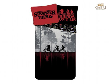 Povlečení Stranger Things Upside Down 140x200, 70x90 cm