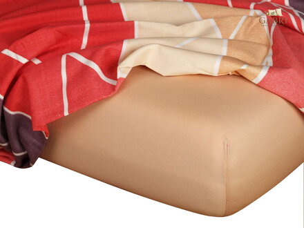 Jersey prostěradlo 60x120x10 světle hnědé II.jakost