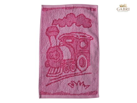 Dětský ručník Train pink 30x50 cm