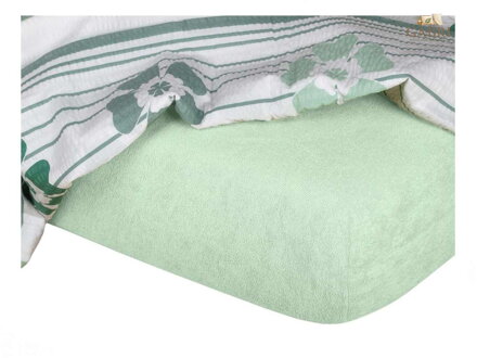 Froté prostěradlo 60x120x10 mentolové II.jakost