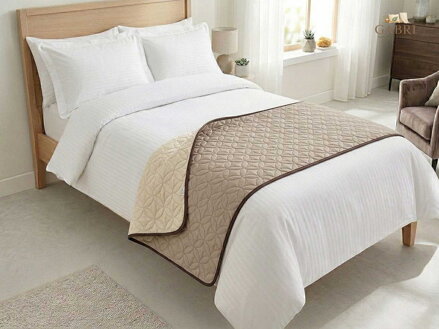 Šála na postel Ultra 2C/03-811 béžová/cappuccino 80x275 cm