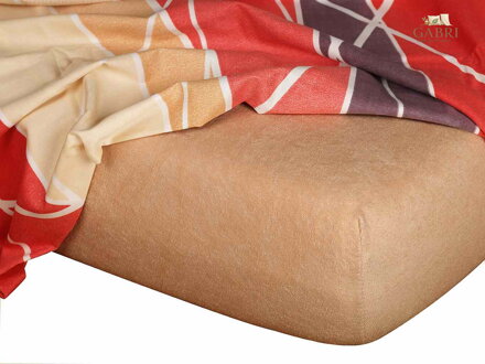 Froté prostěradlo 90x200x20 světle hnědé Nestandard