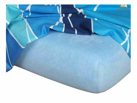 Froté prostěradlo 90x200x20 světle modré Nestandard