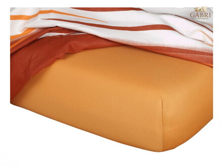 Jersey prostěradlo karamel