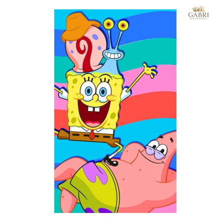 Carbotex Dětský ručník Sponge Bob s Patrickem a Garym 30x50 cm