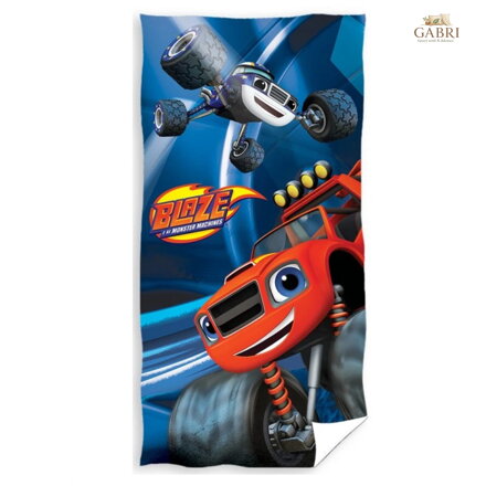 Carbotex Osuška Plamínek a Čtyřkoláci Blaze a Darington 70x140 cm