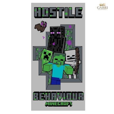 Jerry Fabrics Osuška Minecraft Hostile Behaviour 70x140 cm