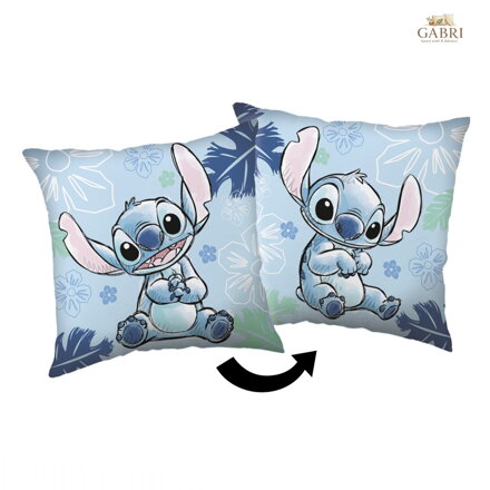 Jerry Fabrics Polštářek Lilo a Stitch Blue 40x40 cm
