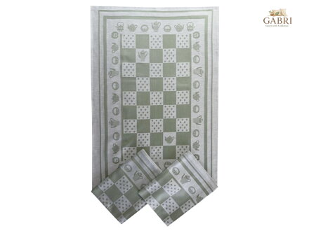 Svitap Utěrka Extra savá 50x70 cm Konvička/puntík olivová 3 ks