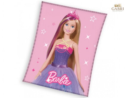 Carbotex Dětská fleecová deka Barbie princezna 150x200 cm