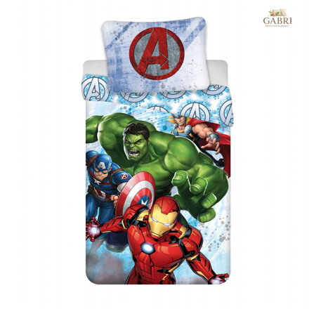 Jerry Fabrics Povlečení Avengers Heroes 140x200, 70x90 cm