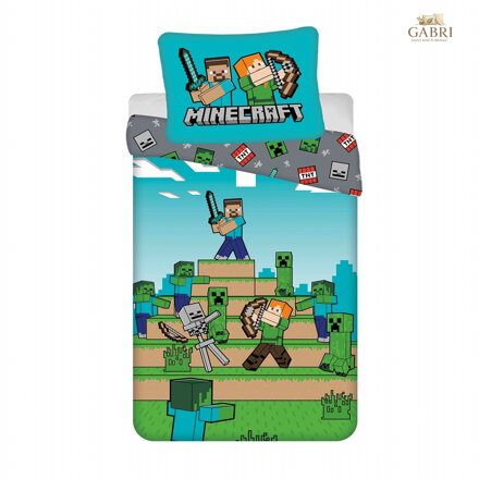 Jerry Fabrics Povlečení bavlna Minecraft We Got This 140x200, 70x90 cm
