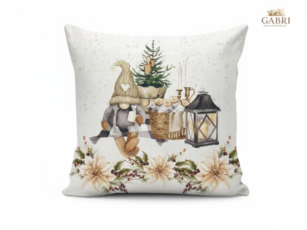 Forbyt Vánoční povlak Skřítek s lucernou CYH6060C 40x40 cm