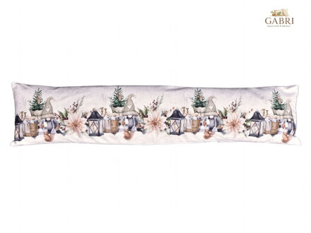 Vánoční svítící dekorace okenní polštář Skrítek s lucernou CYH6060C 20x85 cm