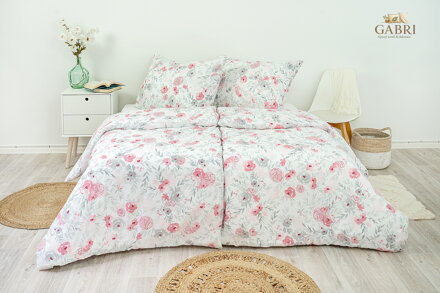 Ložní povlečení bavlněné Stanex Melisa (LS242), 140 x 220 + 90 x 70, Knoflíkové