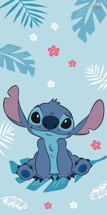 Dětská froté osuška Stitch a Lilo "Blue" - 70 x 140