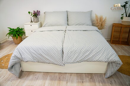 Ložní povlečení bavlněné Stanex nordic (LS409), 140 x 200 + 90 x 70, Knoflíkové