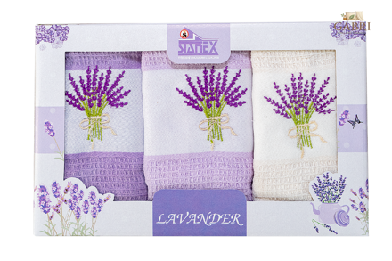 Levander dárkový set Stanex - vaflové utěrky 3ks 50 x 70 cm