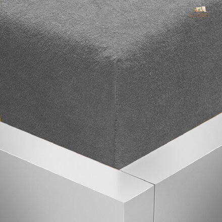 Froté napínací prostěradlo Stanex - tmavě šedé, 90 x 200
