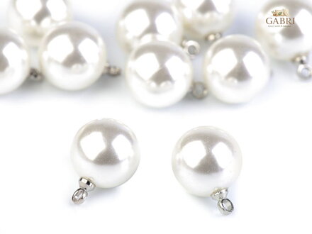 Perla s očkem / knoflík Ø11 mm