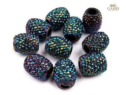 Plastové korálky s velkým průvlekem 13x15 mm