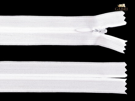 Spirálový zip skrytý No 3 délka 65 cm dederon